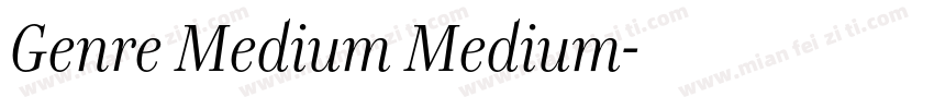 Genre Medium Medium字体转换